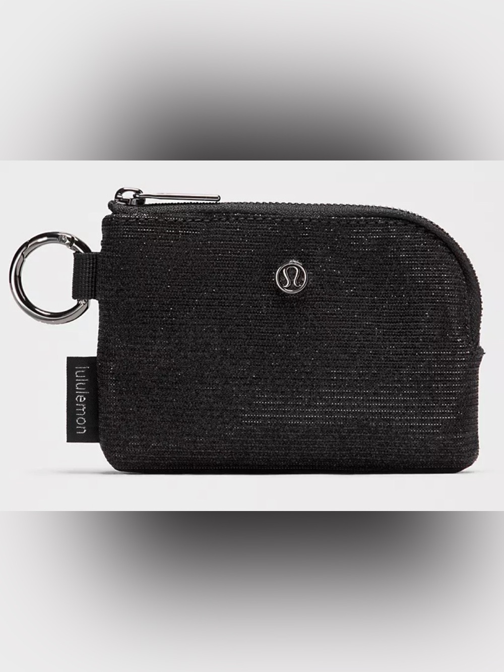 Lululemon Clippable Card Pouch *Glitter, Black/Gunmetal